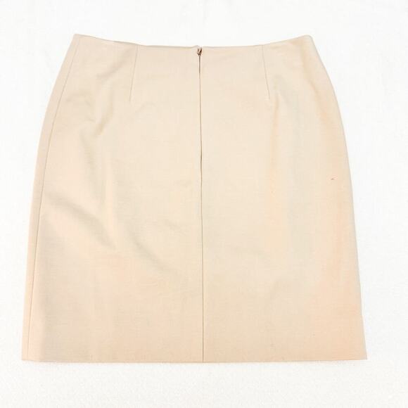 Akris Punto Light Brown Cream Nude Pencil Skirt Mint Size 6 - Picture 2 of 7